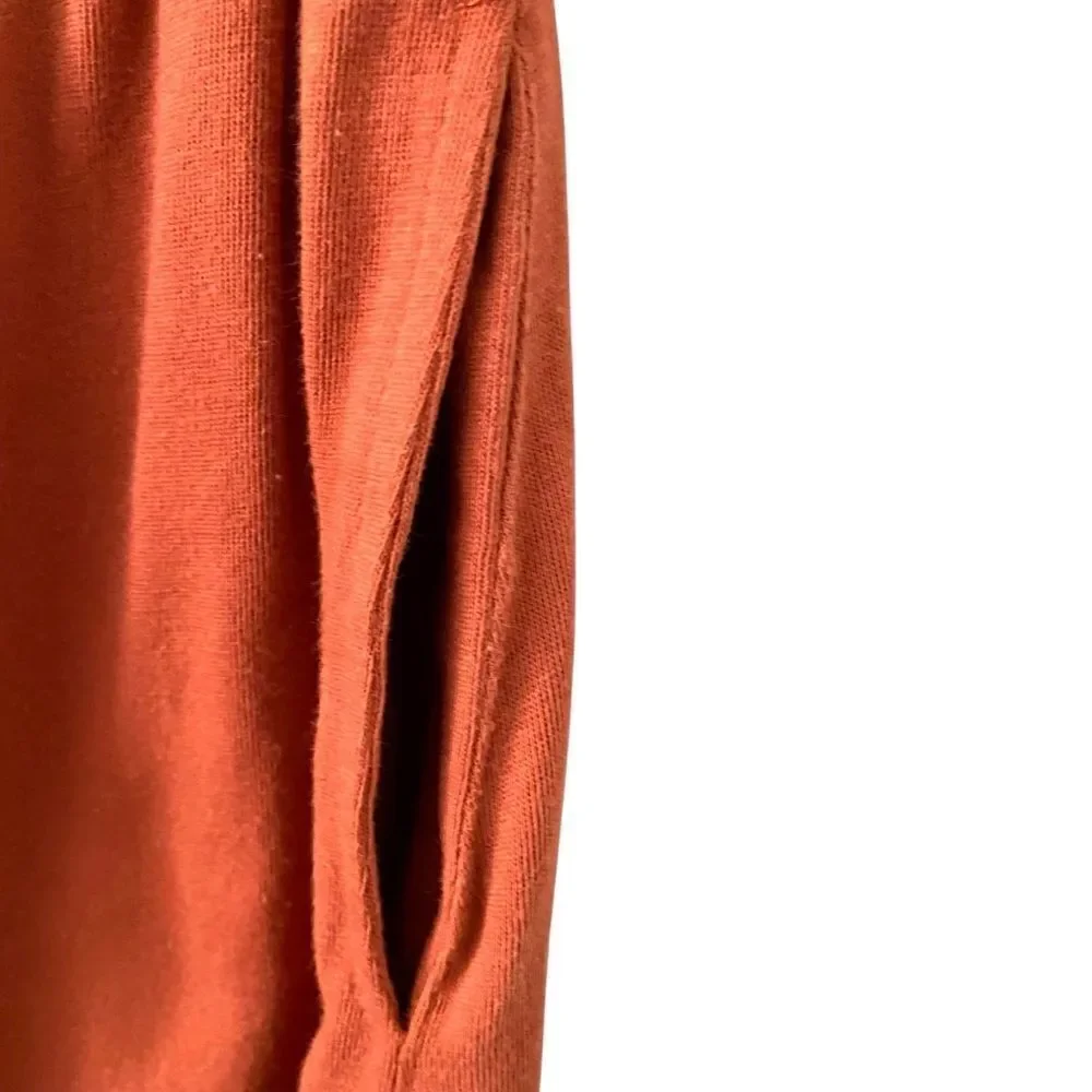 Vintage White Stag Embroidered Button-Down Skirt in Rust Color Size Medium